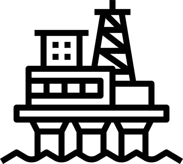 Industrieel Icoon Voor Natuurlijke Olie — Stockvector