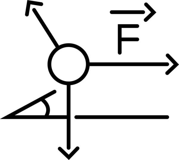 Kraft Gesetz Physische Ikone — Stockvektor
