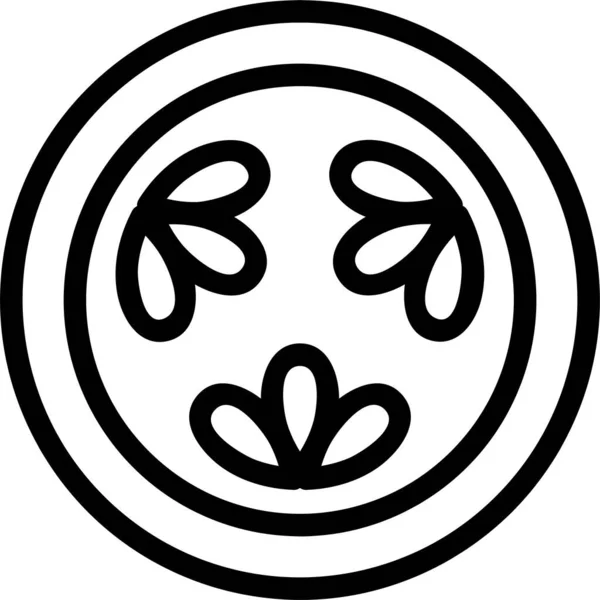 Gurkenschnitt Symbol Der Kategorie Landwirtschaft Landwirtschaft Garten — Stockvektor