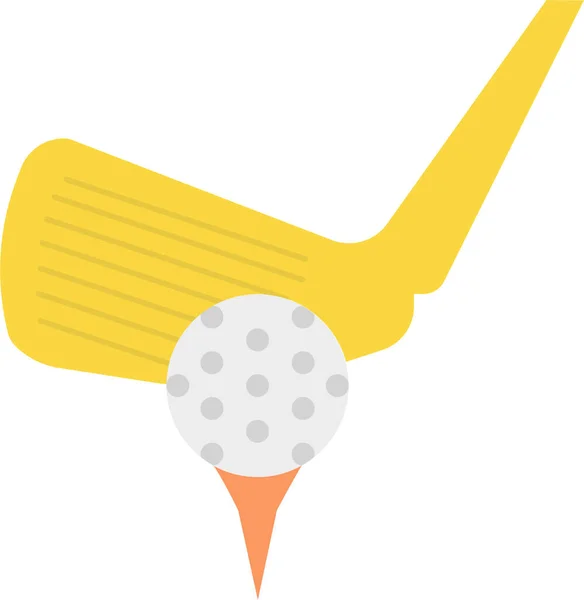 Club Golf Icono Pelota Estilo Plano — Archivo Imágenes Vectoriales