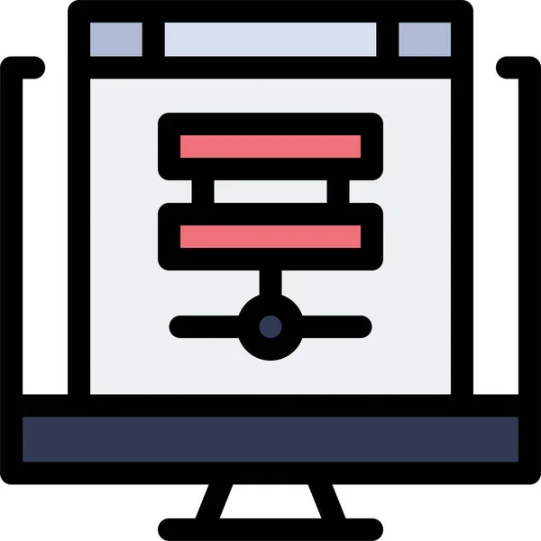 Icona Del Database Dati Cloud — Vettoriale Stock