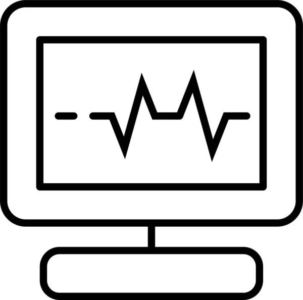 Computer Diagnosis Monitor Icon — Stock Vector