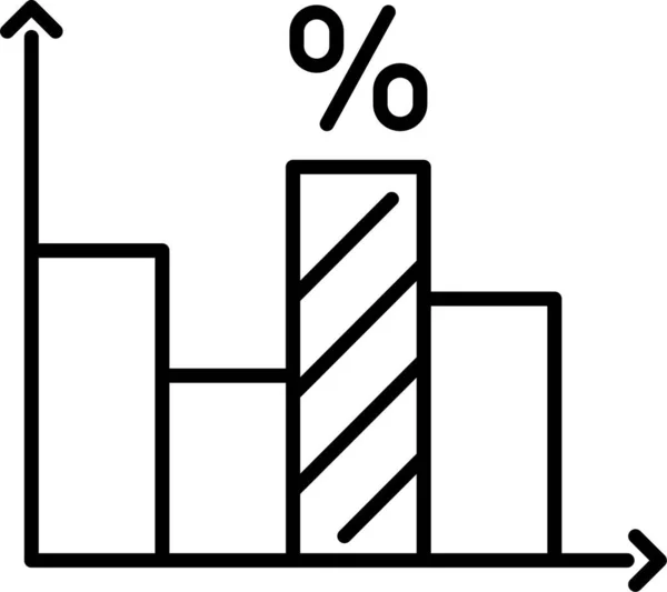 Grafiekdiagram Wiskunde Icoon — Stockvector