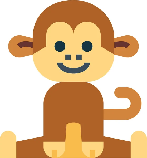 Ícone Mamífero Animal Macaco —  Vetores de Stock