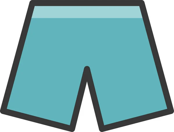 Klädfyllda Shorts Boxer Shorts Ikonen Fylld Kontur Stil — Stock vektor