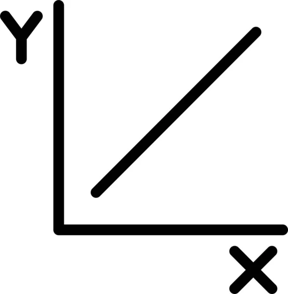 Ikona Osového Vzdělávacího Grafu Stylu Osnovy — Stockový vektor
