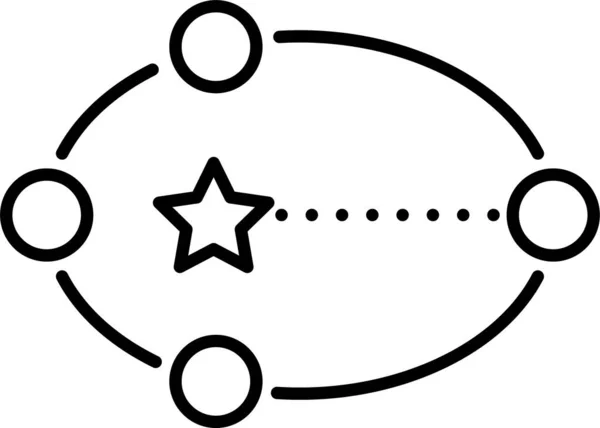 Иконка Орбиты Астрономии — стоковый вектор