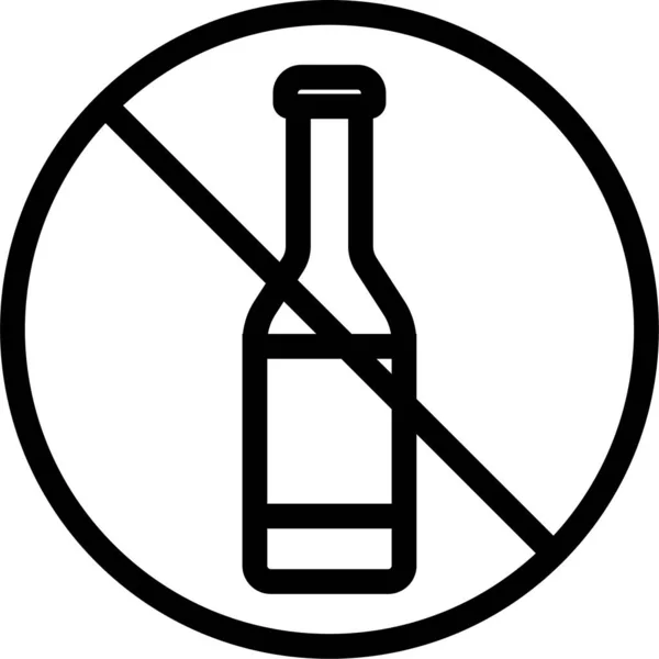 Alcohol Autobús Bebida Icono — Vector de stock