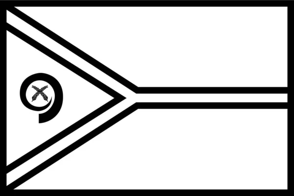 Länderfahne Vanuatu Symbol Umrissstil — Stockvektor