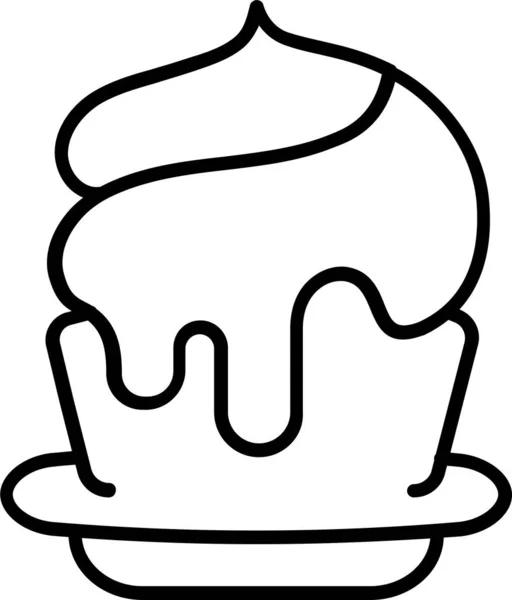 Kuchen Cupcake Muffin Symbol — Stockvektor