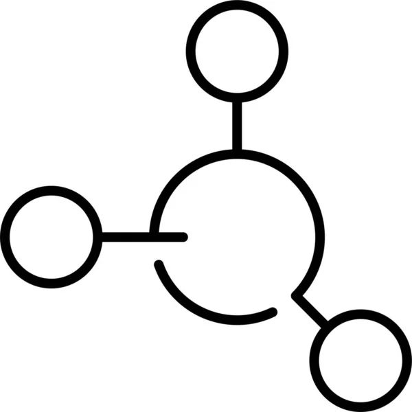 Atome Molécule Physique Icône — Image vectorielle