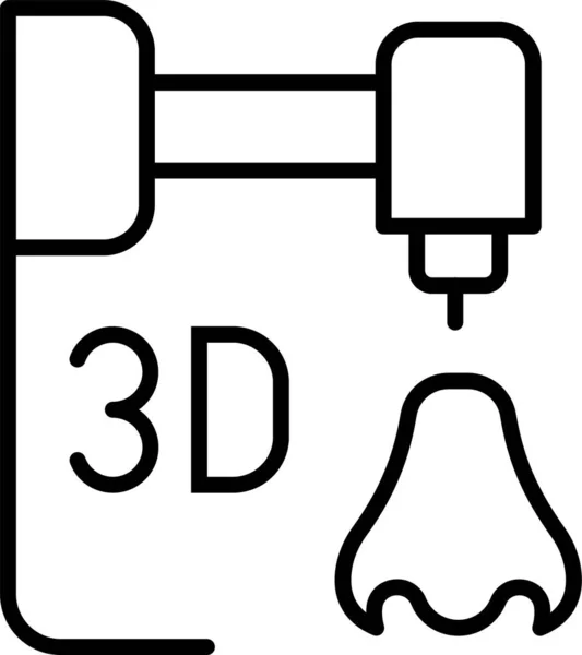 Bioprint Nase Symbol — Stockvektor