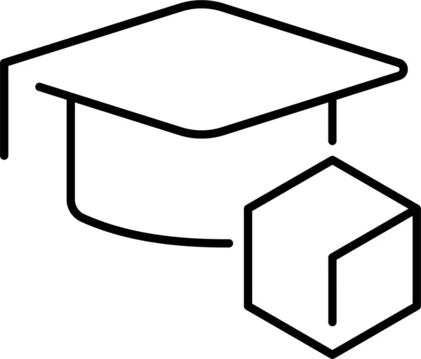 Ikona Technologii Edukacyjnych Absolwentów — Wektor stockowy