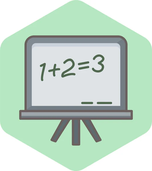 Mathématiques Mathématiques Maths Icône Dans Style Plat — Image vectorielle
