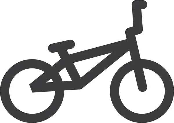 Bicicleta Ícone Ciclo Bmx Estilo Sólido — Vetor de Stock