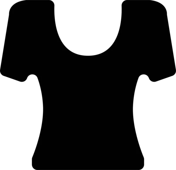 Top Blusa Vestido Icono Estilo Sólido — Vector de stock