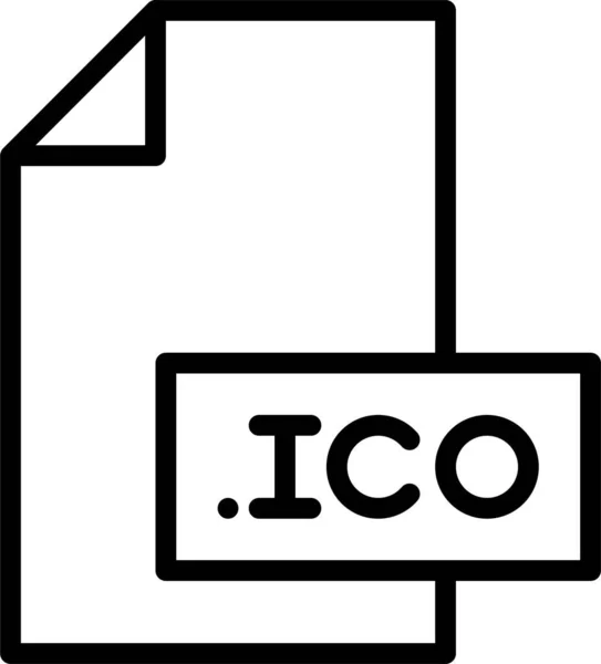 Ico Contour Icône Mixte Dans Style Contour — Image vectorielle