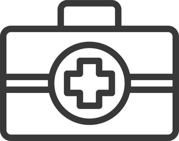 First Aid Hospital Medical Icon Outline Style — Stock Vector