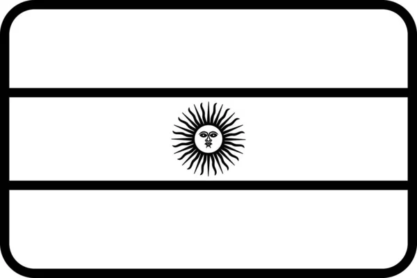 Argentina Argentinian Country Icon Line Style — 스톡 벡터