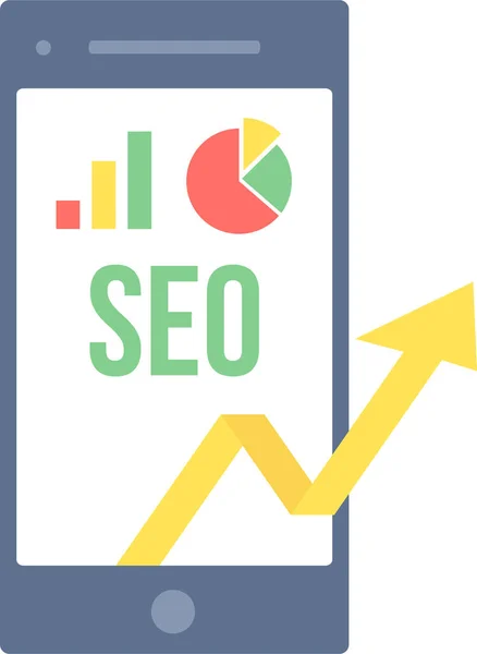 Marketing Seo Business Icon Stile Piatto — Vettoriale Stock