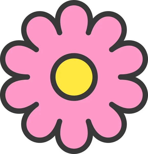 Virágos Virág Ikon — Stock Vector