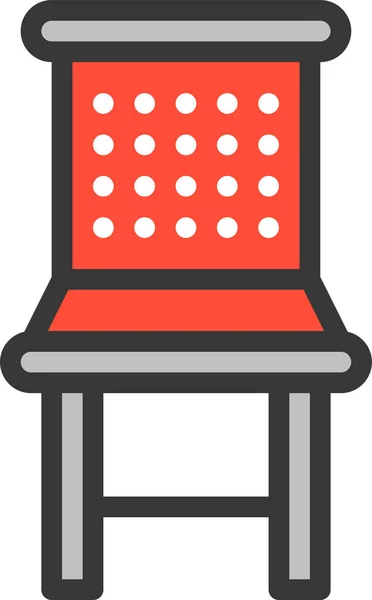 Ikon Sofa Penghibur Kursi Dalam Gaya Isi Garis - Stok Vektor