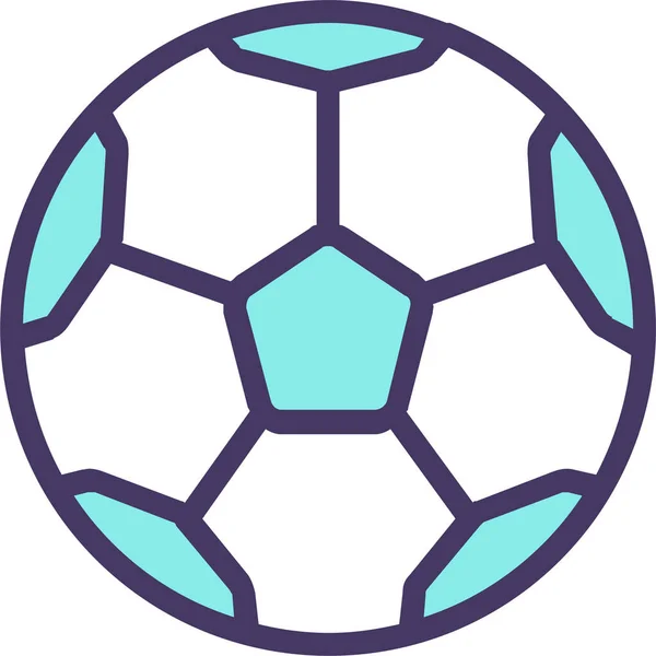 Football Game Soccer Icon Filled Outline Style — Stock Vector