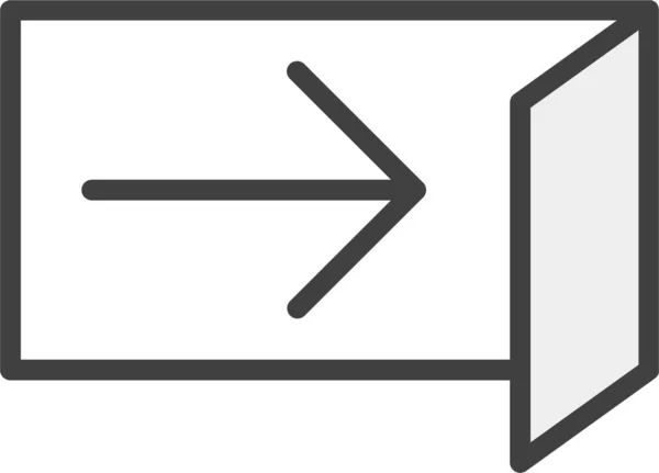 Eingabe Des Login Open Icons Ausgefüllten Outline Stil — Stockvektor