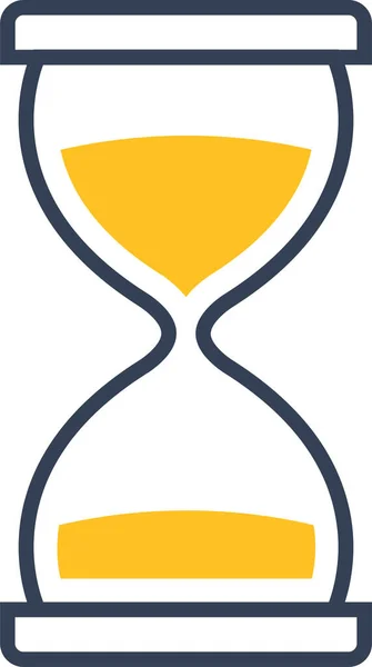 Clock Hourglass School Icon Outline Style — Stock Vector