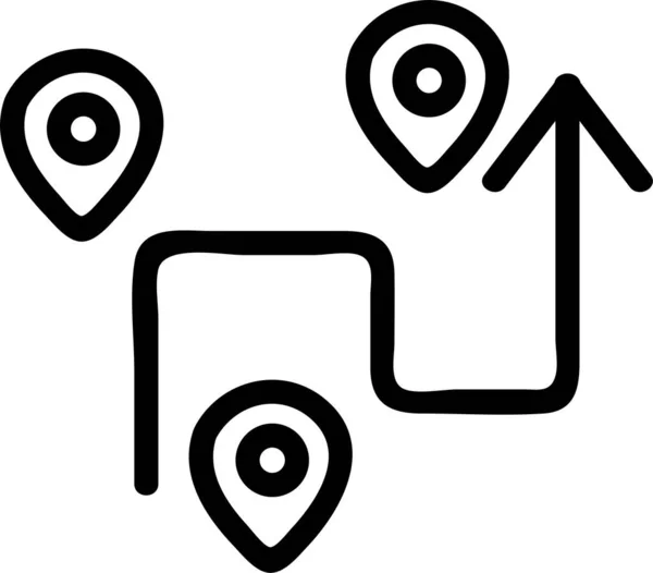 Dirección Del Coche Icono Electrónico — Vector de stock