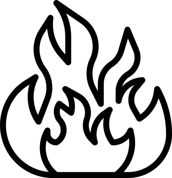 Vypálit Ikonu Ohně — Stockový vektor