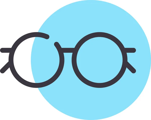 Okularowe Okulary Geek Ikona Stylu Wypełniony Zarys — Wektor stockowy