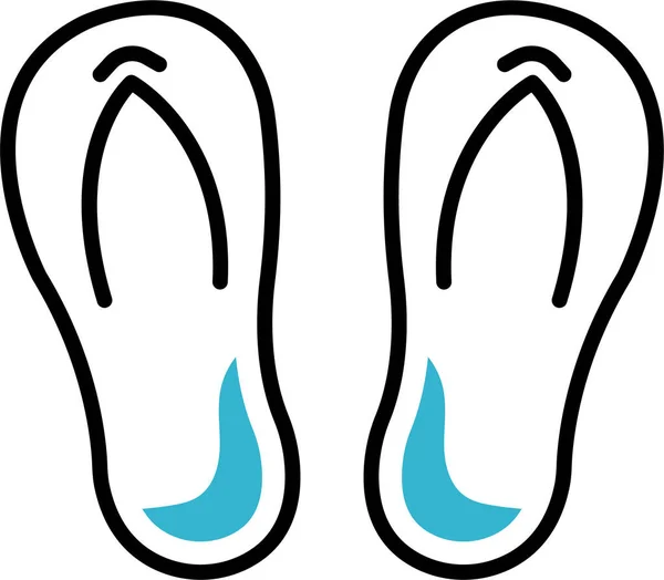Chaussures Plage Icône Été Dans Catégorie Été — Image vectorielle