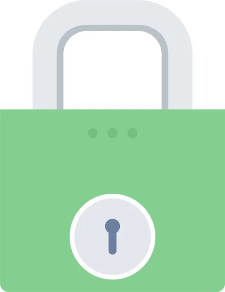 Lock Padlock Password Icon Flat Style — Stock Vector