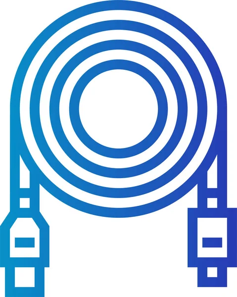 Icono Datos Del Conector Cable Estilo Esquema — Vector de stock
