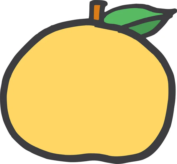 Food Fresh Fruit Icon Handdrawn Style — Stock Vector