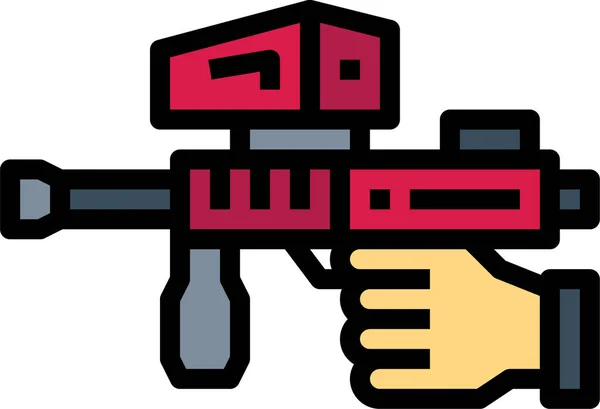 Pistola Paintball Icono Los Deportes Categoría Deporte — Vector de stock