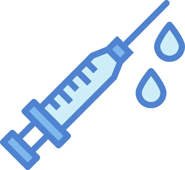 Icoon Medische Spuit Gevulde Stijl — Stockvector