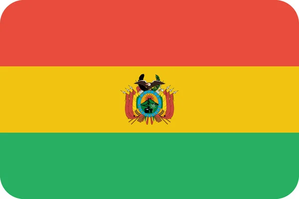 Bolivya Ülke Simgesi Düz Stil — Stok Vektör
