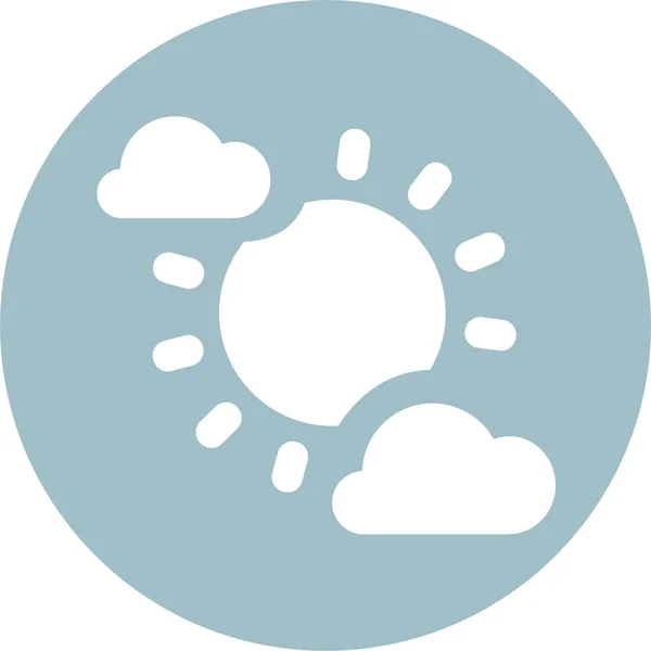 Climate Cloud Forecast Icon Solid Style — Stock Vector