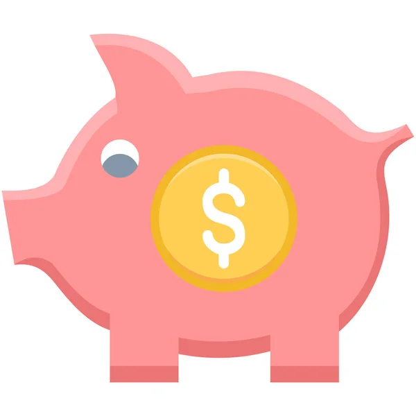 Dollar Fund Funds Icon Flat Style — Stock Vector