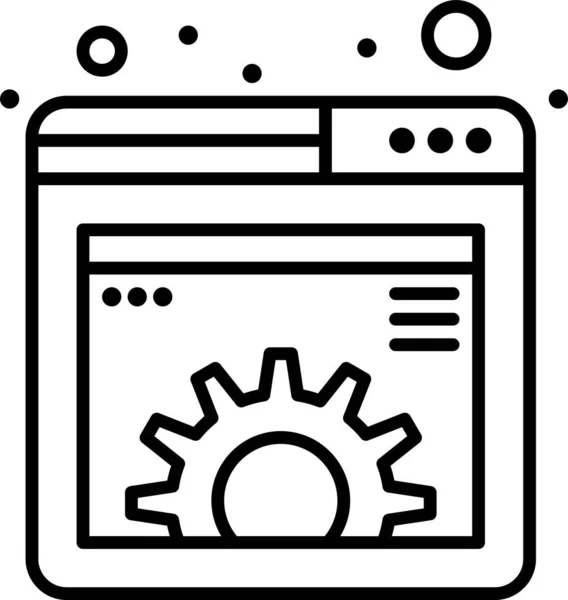 Contenu Document Engrenage Icône — Image vectorielle