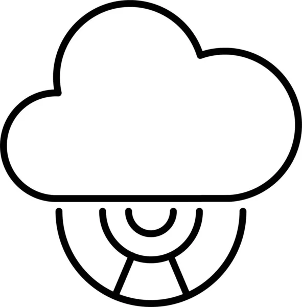 Cloud Datenträger Symbol — Stockvektor