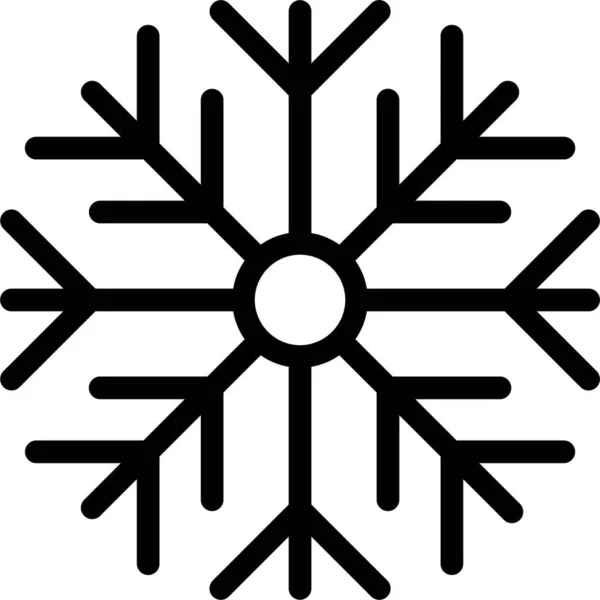 Weihnachtliche Frostsymbole Umrissstil — Stockvektor