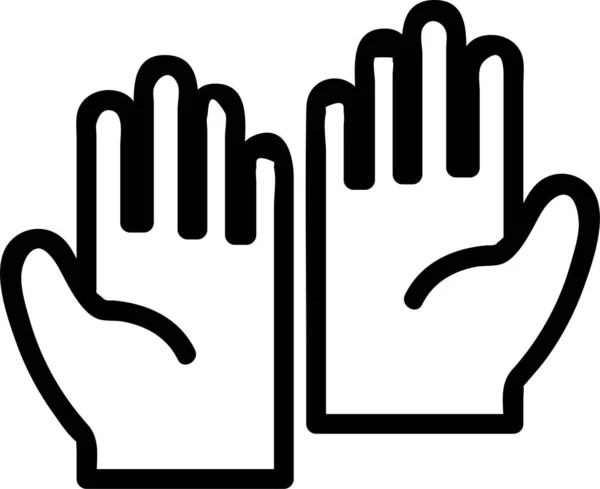 Handschuh Symbol Der Kategorie Kleidung Accessoires — Stockvektor