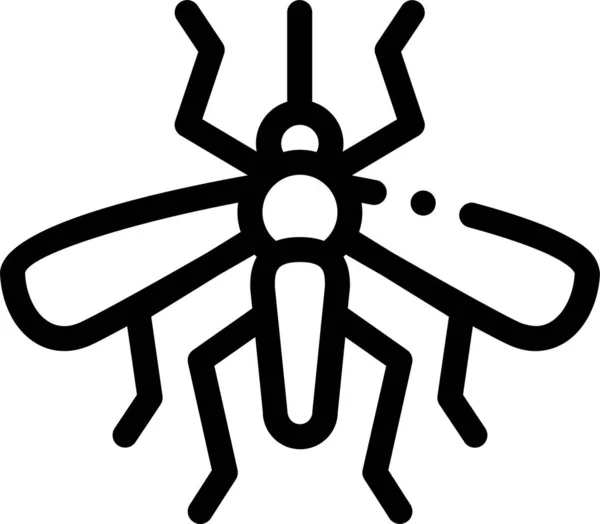 Dengue Enfermedad Insecto Icono Estilo Del Esquema — Archivo Imágenes Vectoriales