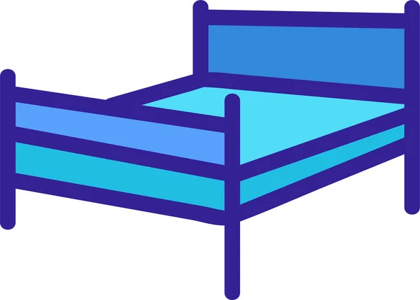 Ikon Rumah Furnitur Tempat Tidur Dalam Kategori Dekorasi Rumah Furnitur - Stok Vektor