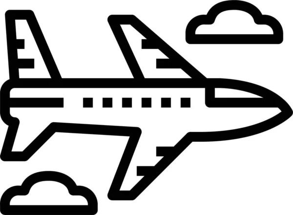 Letadlo Letadlo Letadlo Ikona Turistika Hotely Pohostinství Kategorie — Stockový vektor
