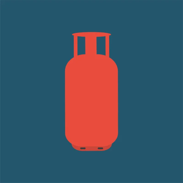 Gotować Cylinder Gazowy Ikona Stylu Płaskim — Wektor stockowy