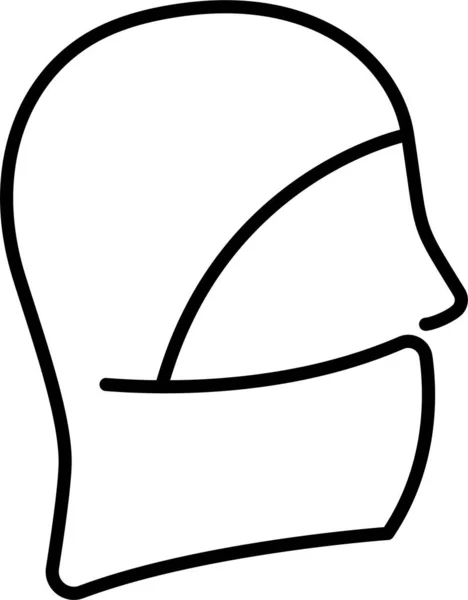 顔の帽子のヘッドギアアイコン — ストックベクタ